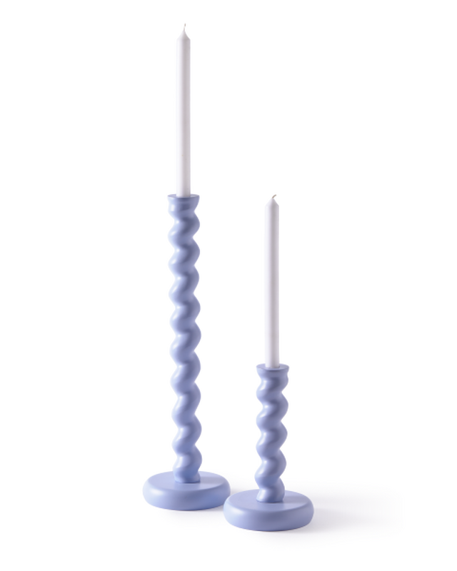 Pols Potten Twister Kandelaar - M Light Blue