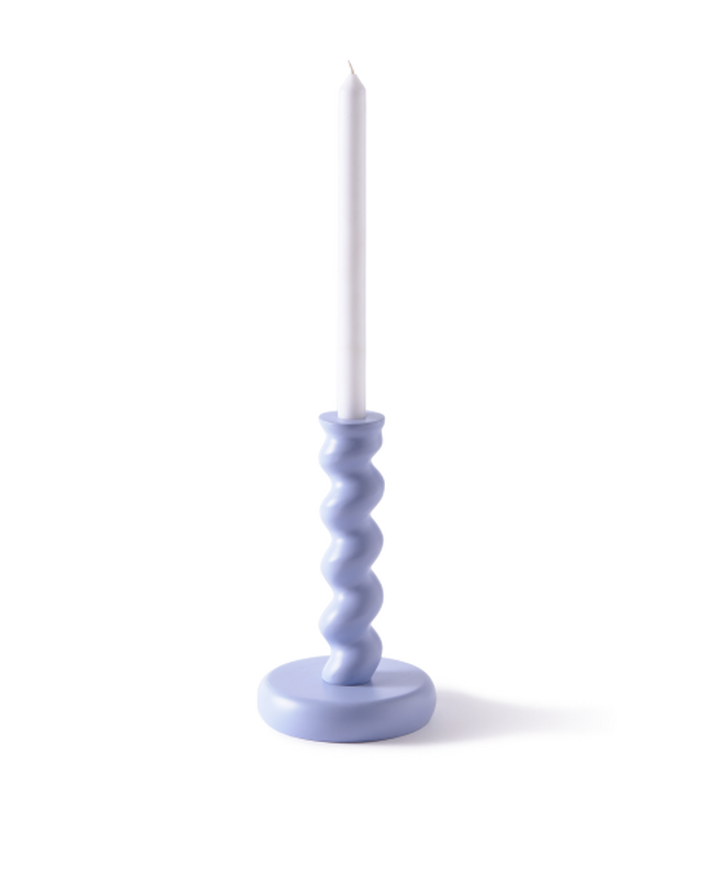 pols potten Twister Kandelaar - M Light blue