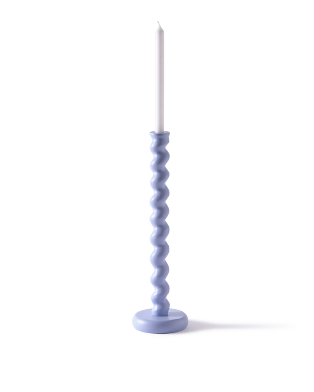 pols potten Twister Kandelaar - XL Light blue