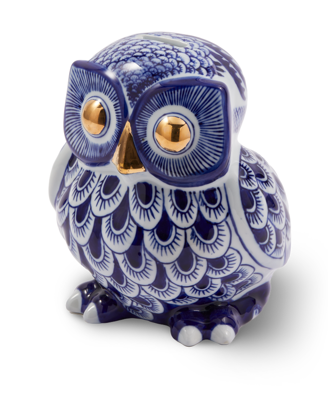 pols potten Uil Spaarpot Dark blue