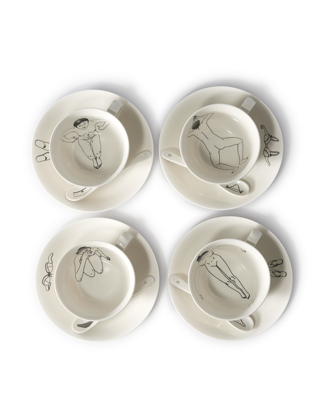 Pols Potten Undressed Theekoppen White