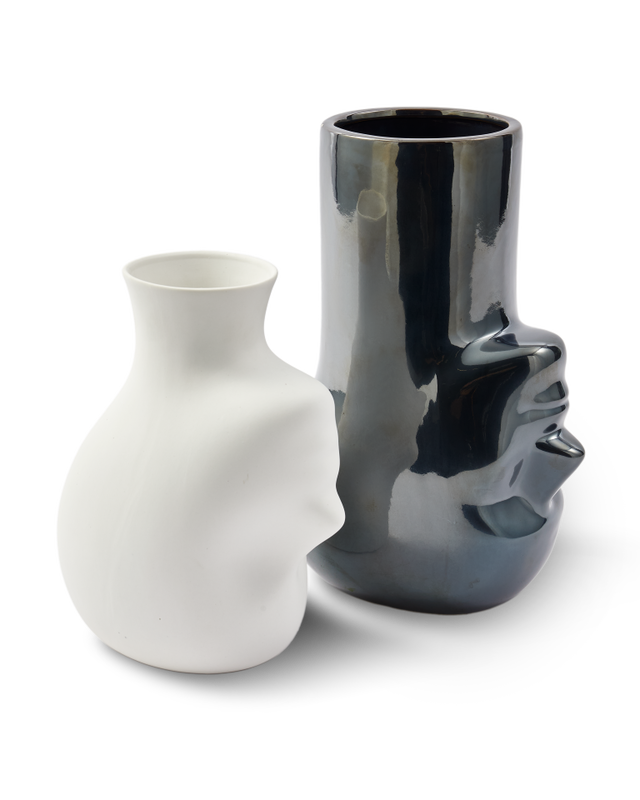 Pols Potten Upside-Down Long Neck Vaas Dark Grey