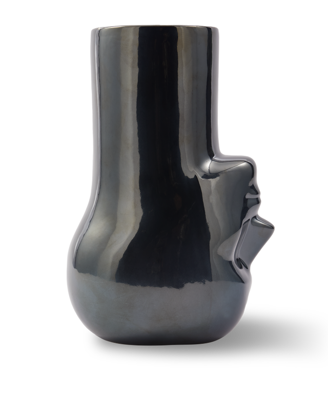 Pols Potten Upside-Down Long Neck Vaas Dark Grey