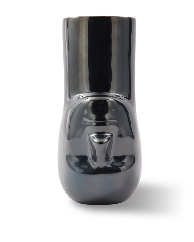 Pols Potten Upside-Down Long Neck Vaas Dark Grey