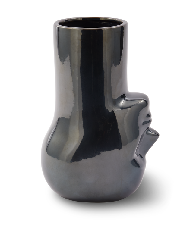 pols potten Upside-Down Long Neck Vaas Dark grey