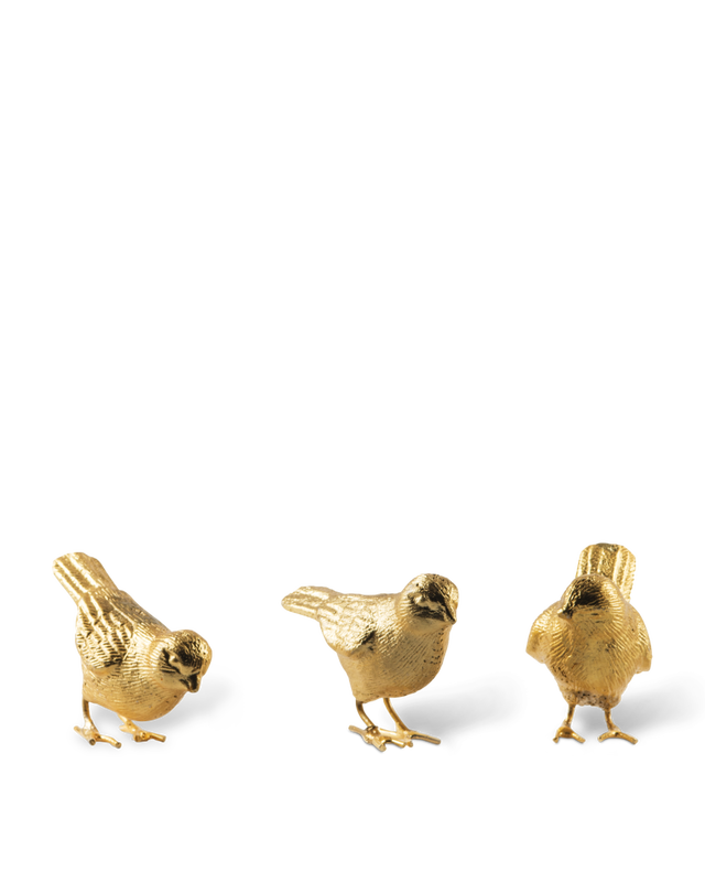 pols potten Vergulde mussen set 3 Gold