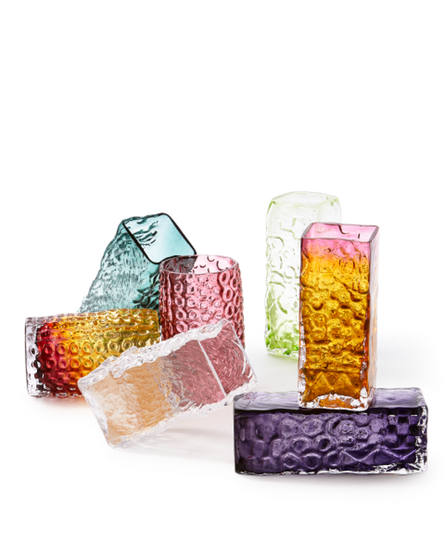 Pols Potten Vierkante Reliëfvaas Dark Purple