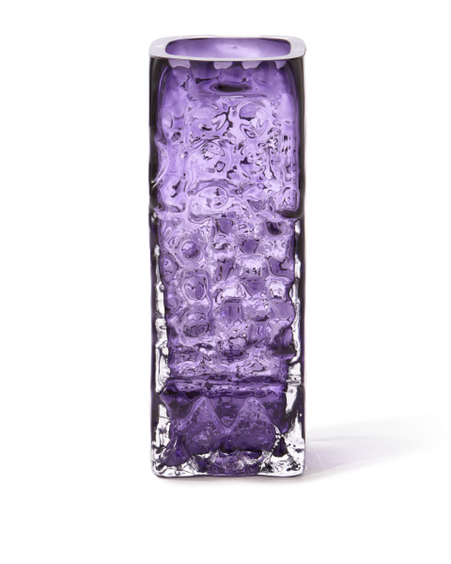 Pols Potten Vierkante Reliëfvaas Dark Purple