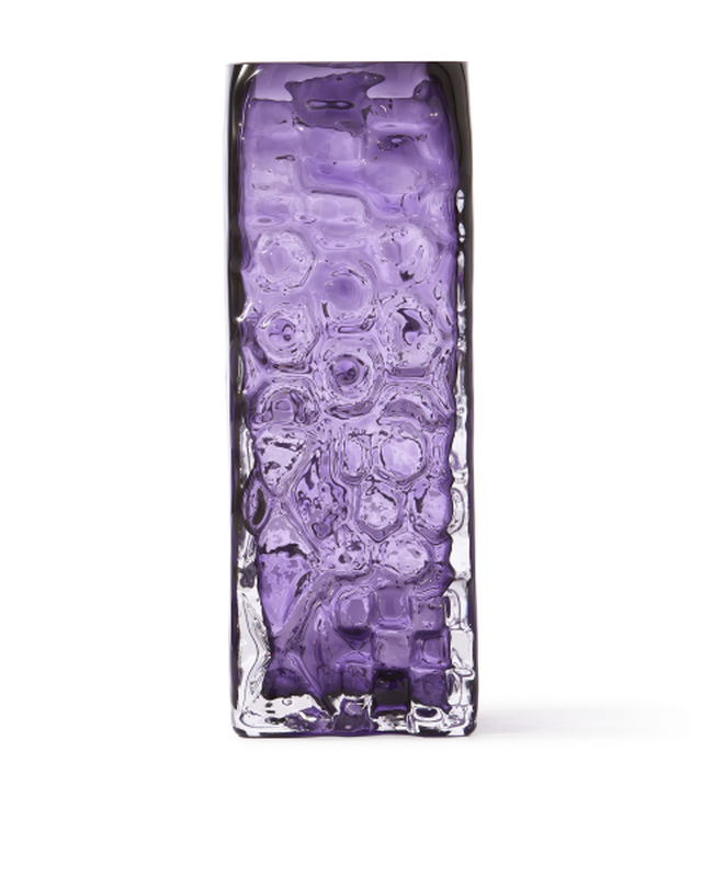 Pols Potten Vierkante Reliëfvaas Dark Purple