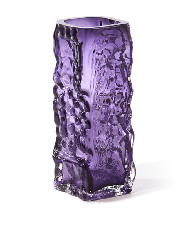 pols potten Vierkante reliëfvaas Dark purple