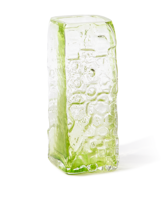 pols potten Vierkante reliëfvaas Light Green