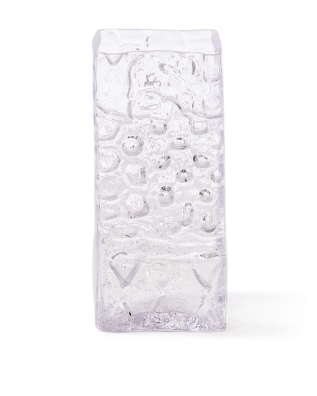 Pols Potten Vierkante Reliëfvaas Transparant