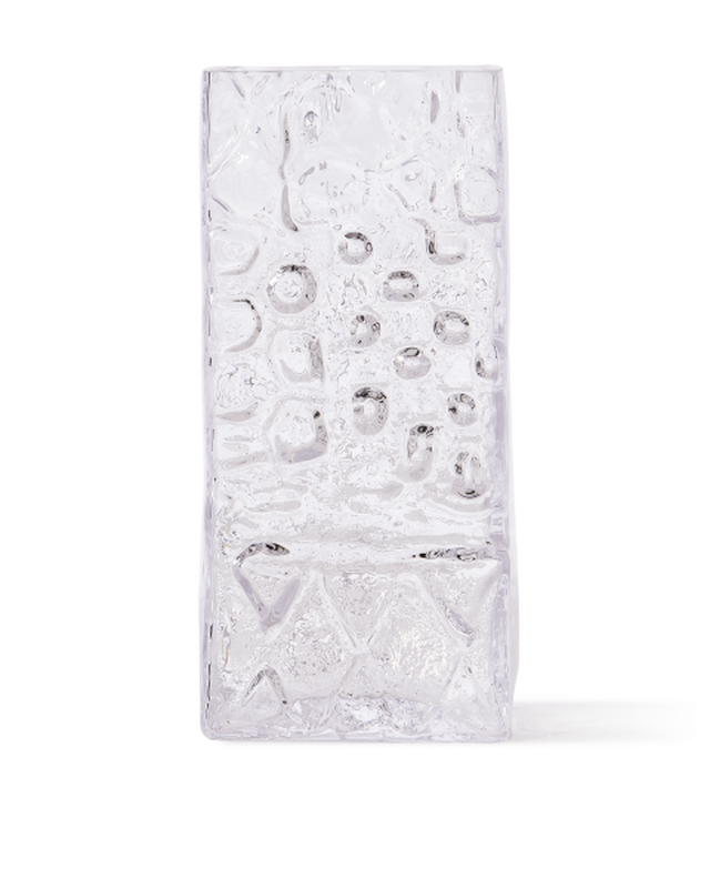 Pols Potten Vierkante Reliëfvaas Transparant