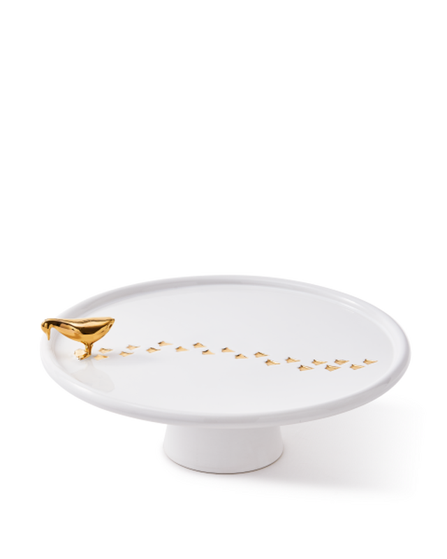 pols potten Walking Duck Bord Gold