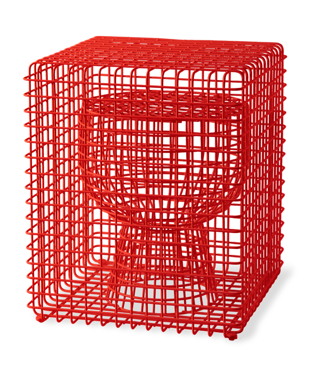 pols potten Wire Tip Tap Kruk Coral red