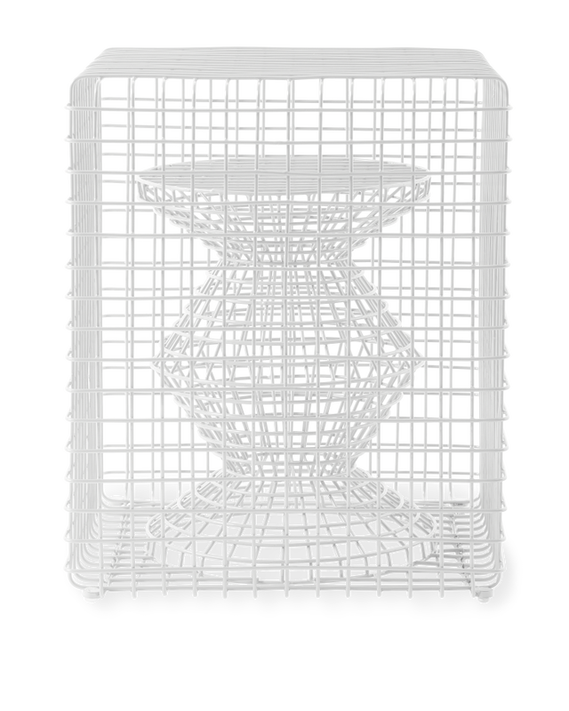 Pols Potten Wire Zig Zag Kruk White