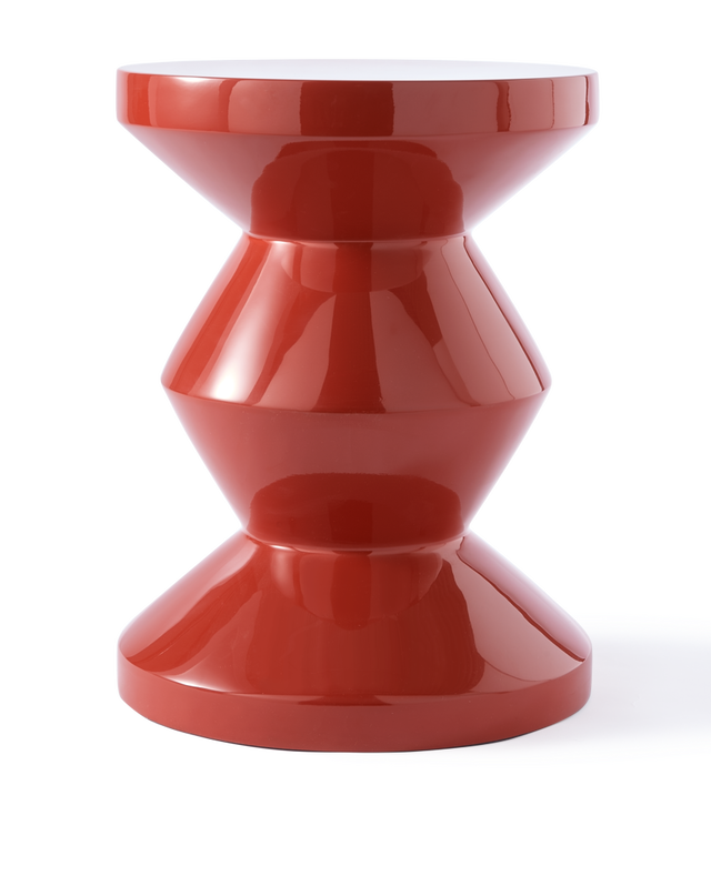 Pols Potten Zig Zag Kruk Coral Red