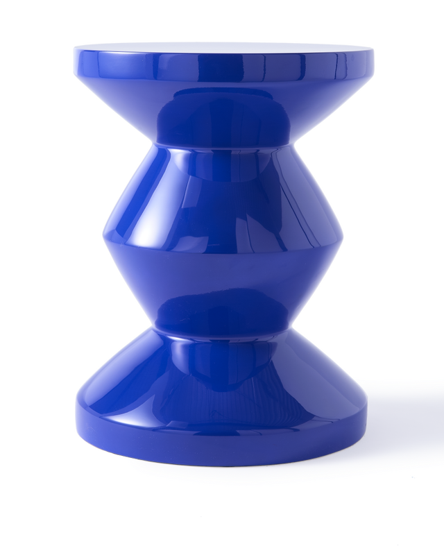 Pols Potten Zig Zag Kruk Dark Blue