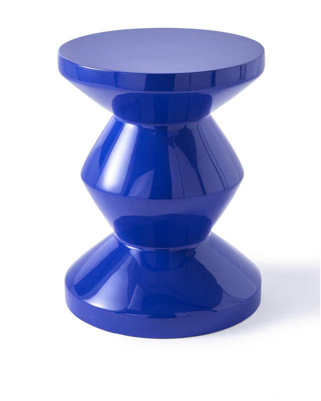 pols potten Zig Zag Kruk Dark blue