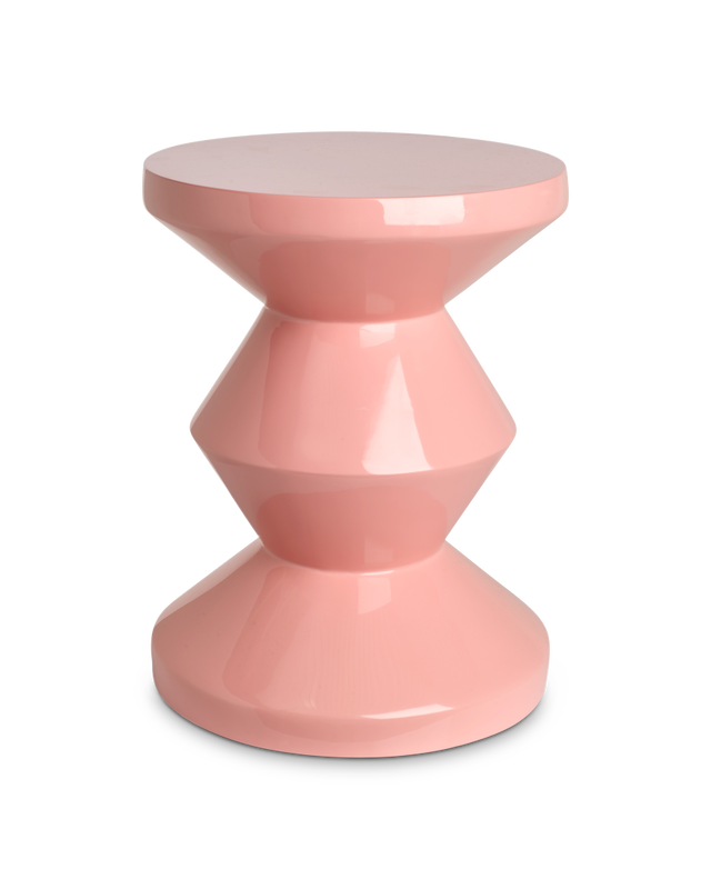 pols potten Zig Zag Kruk Light pink
