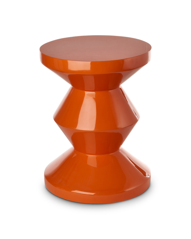 pols potten Zig Zag Kruk Orange