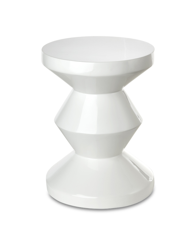 pols potten Zig Zag Kruk White