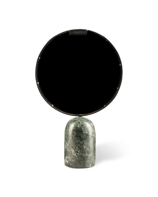 Pols Potten Ronde Spiegel Met Marmeren Voet Dark Green