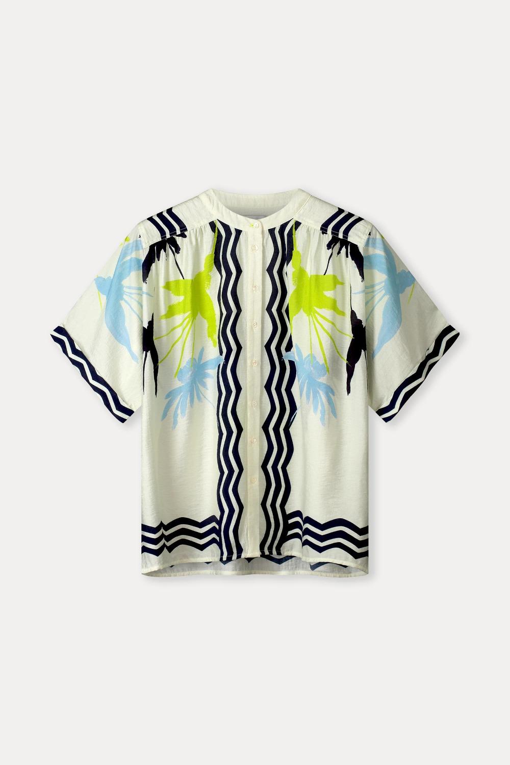 pom amsterdam BLOUSE Artisan Lime