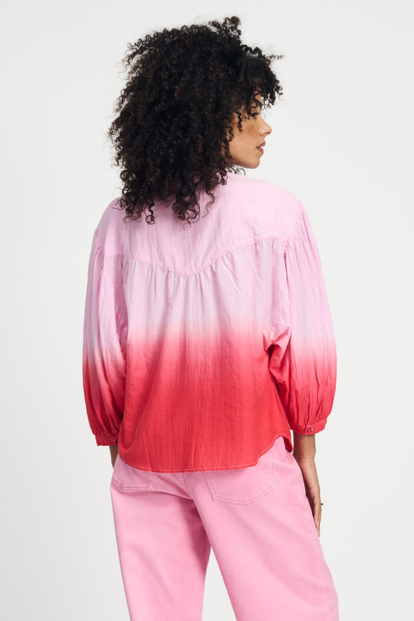 Pom Amsterdam BLOUSE Faded Scarlet Red