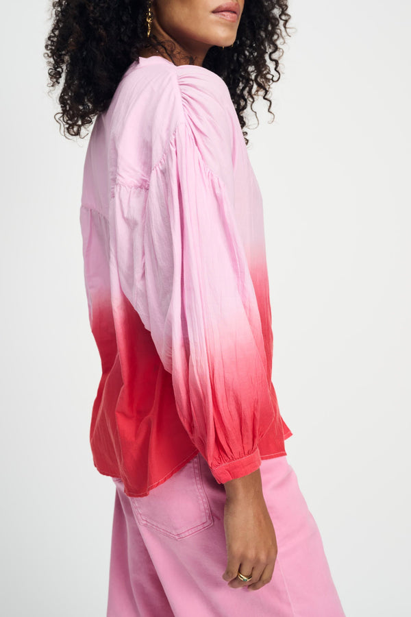 Pom Amsterdam BLOUSE Faded Scarlet Red