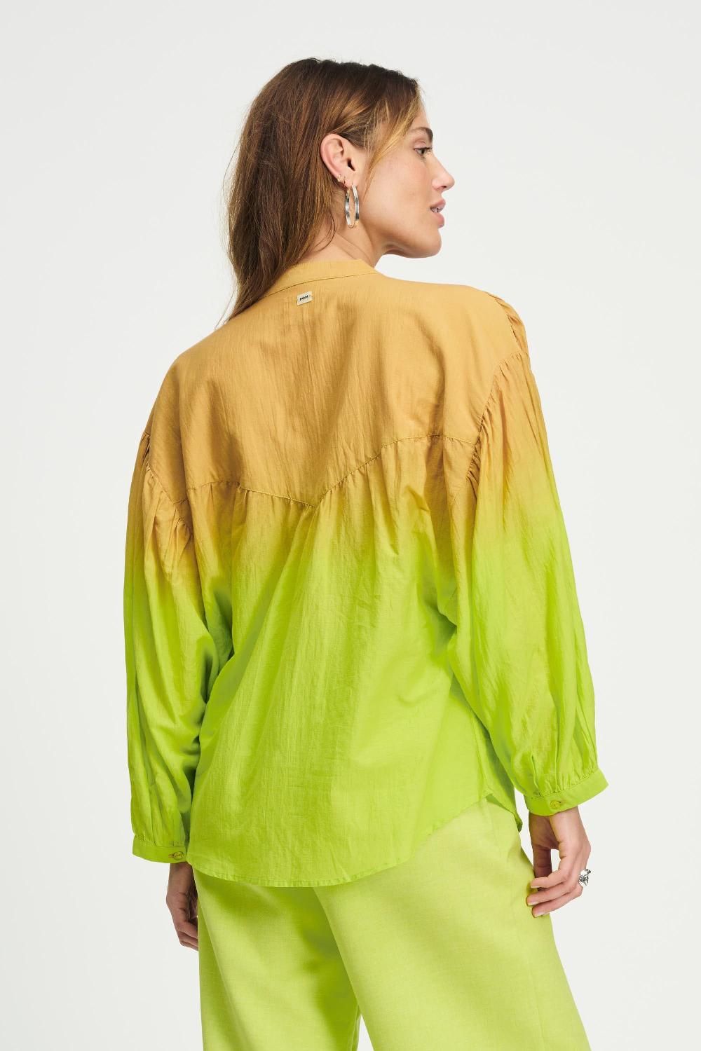 Pom Amsterdam BLOUSE Faded Summer Lime