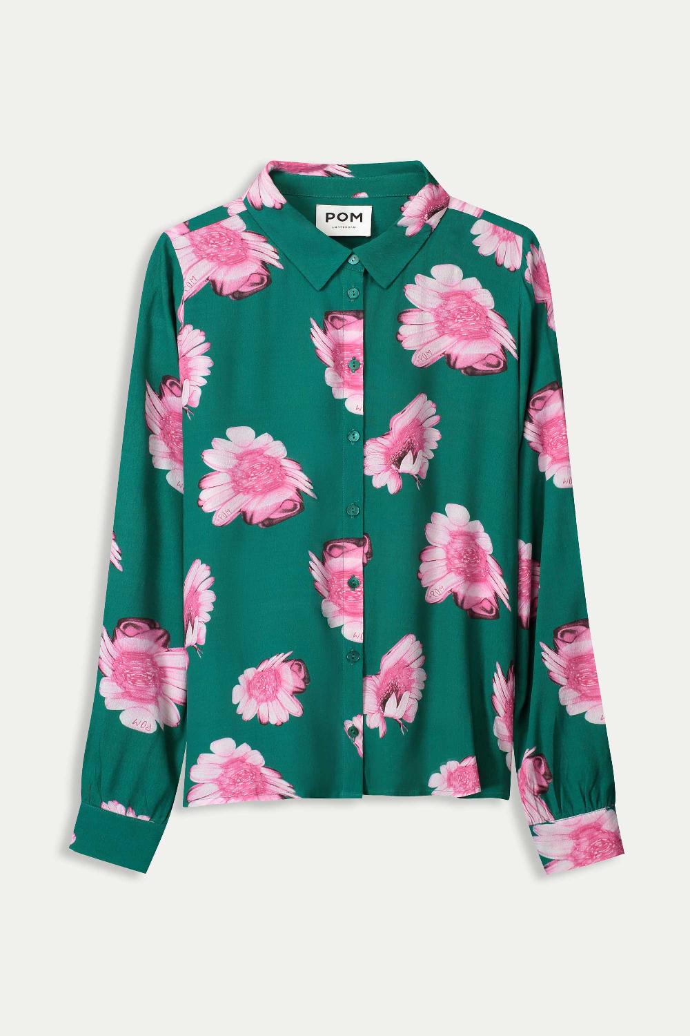 pom amsterdam BLOUSE Mila Meadow Flowers Green