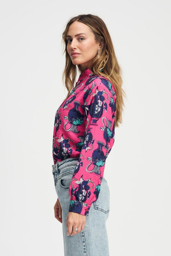 Pom Amsterdam BLOUSE Milly Vases Pink