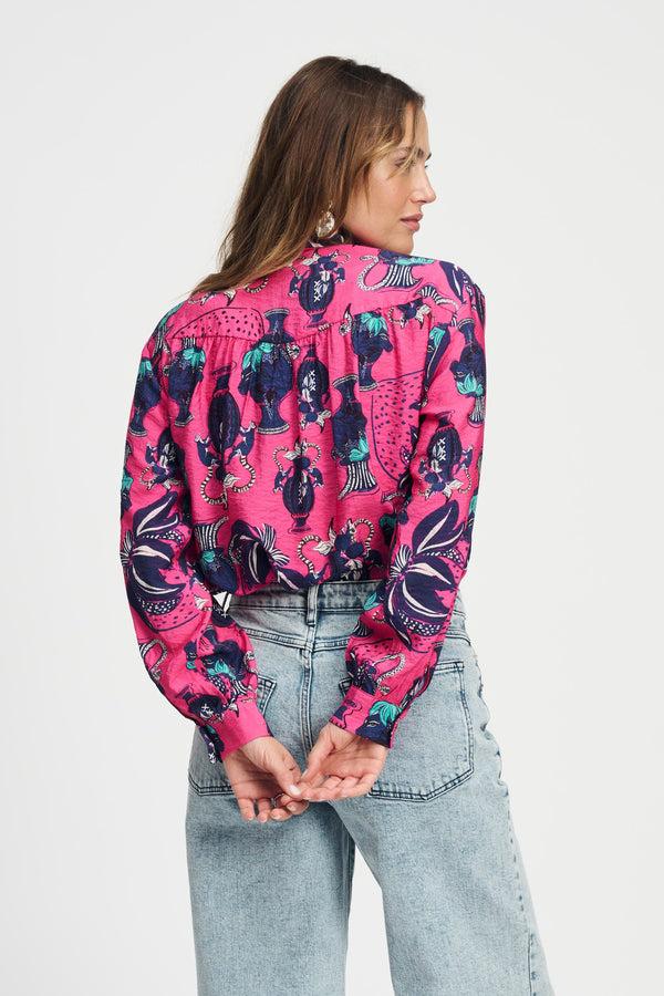 Pom Amsterdam BLOUSE Milly Vases Pink