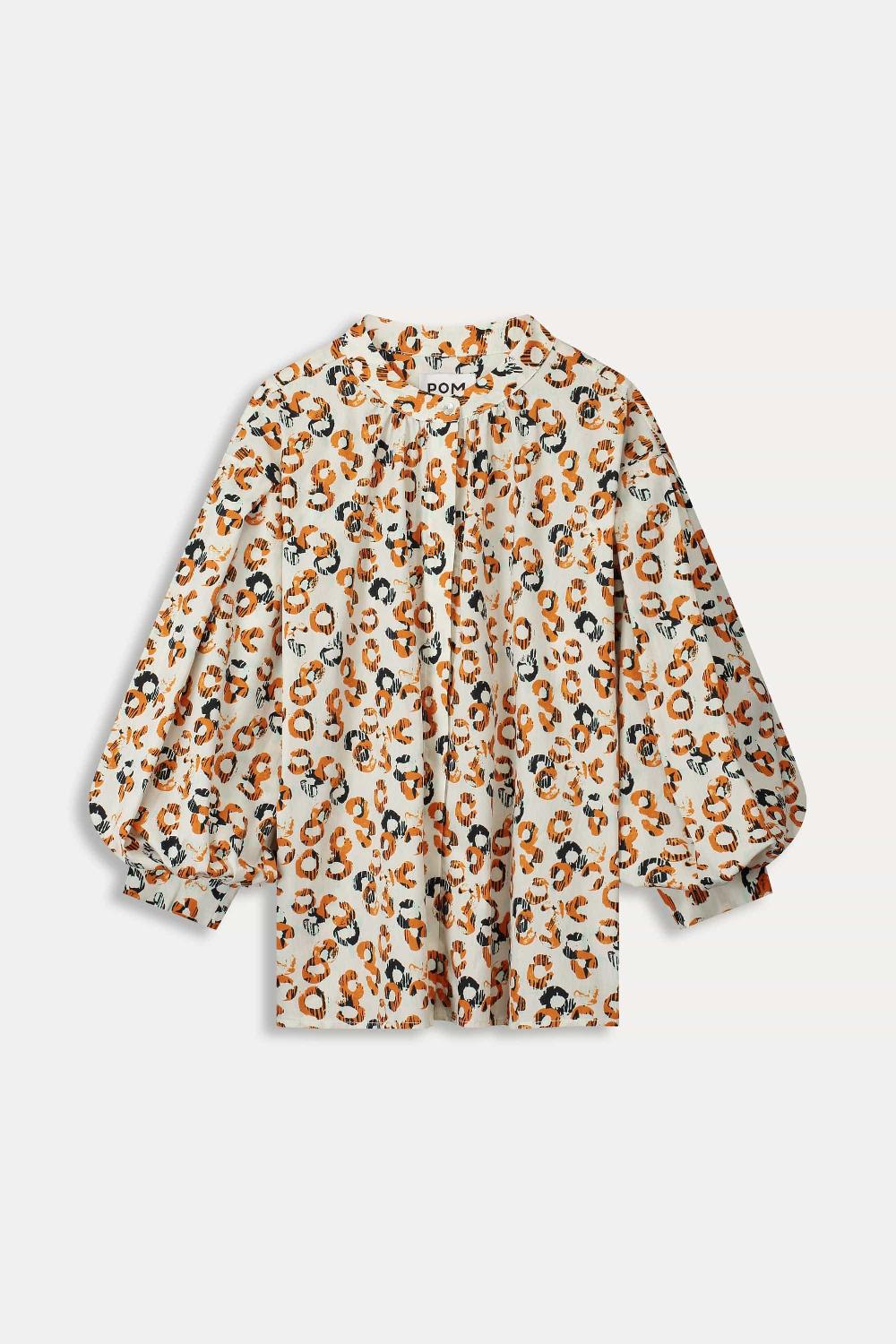 pom amsterdam BLOUSE Poplin Leopard Lush