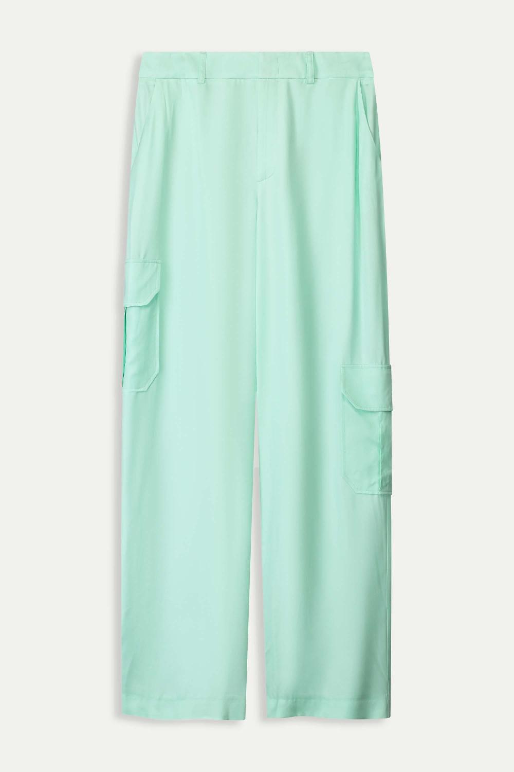 pom amsterdam BROEK Satin Fresh Mint