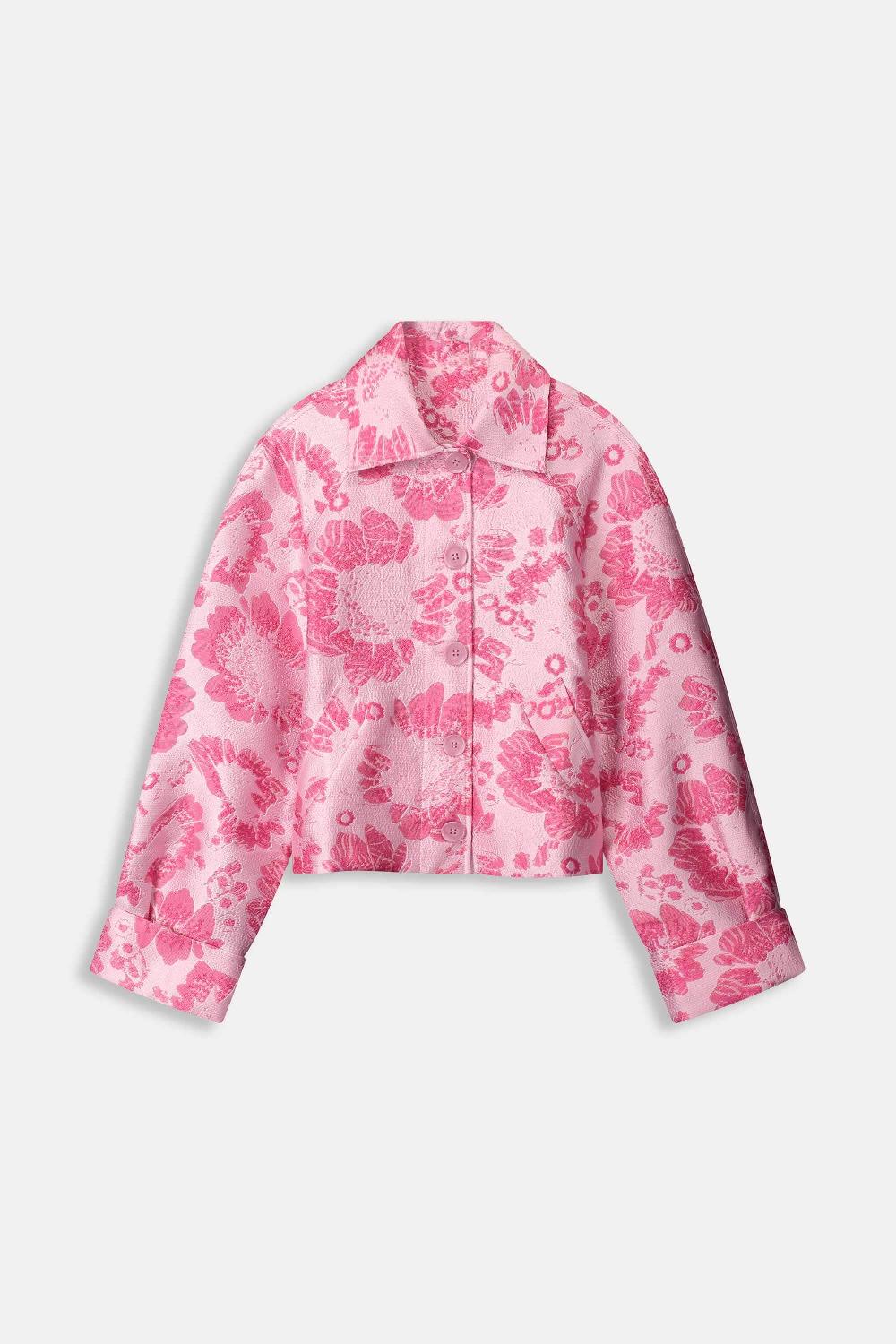 pom amsterdam JAS Floral Jacquard Raspberry