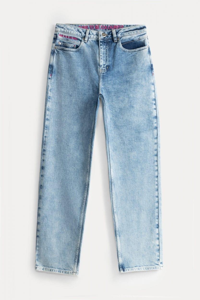 pom amsterdam JEANS Eline Straight Mid Blue