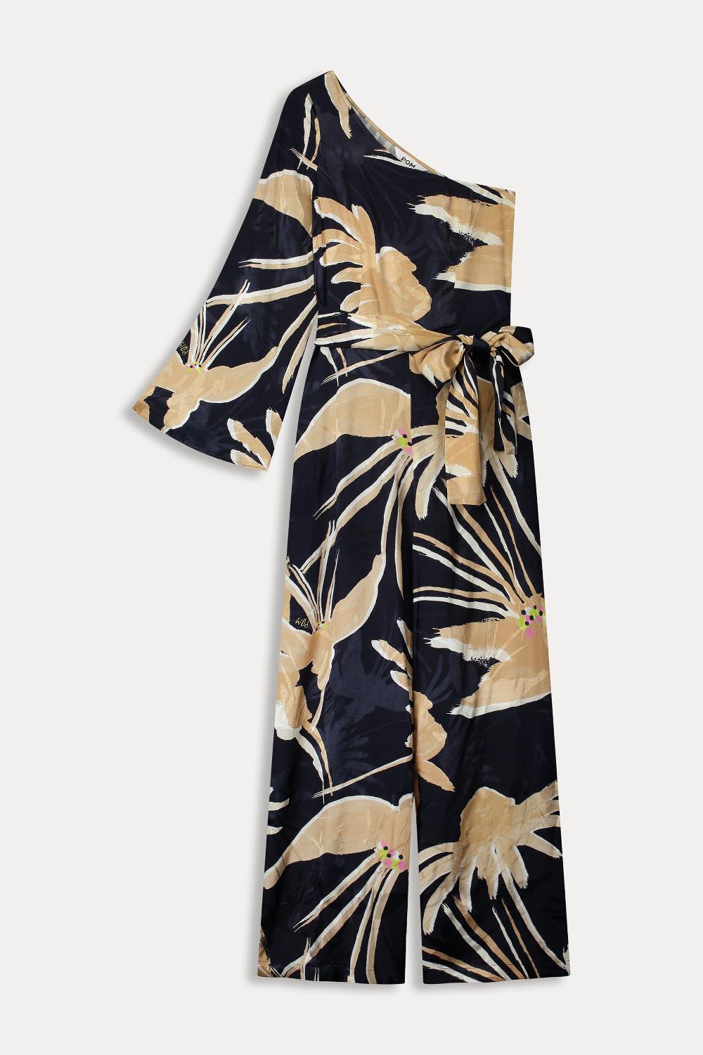 pom amsterdam JUMPSUIT One Shoulder Artisan Sand