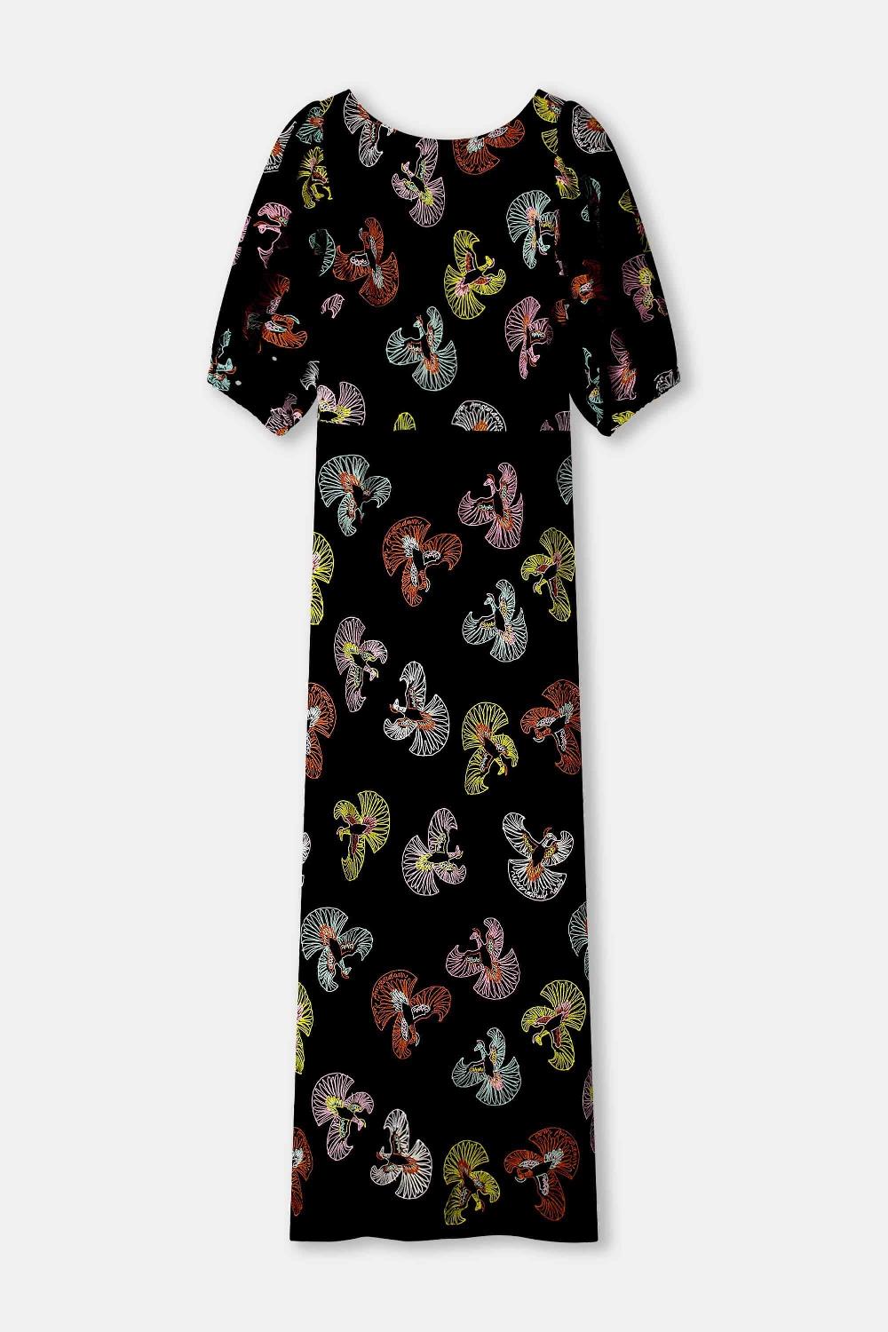 pom amsterdam JURK Embroidery Sky Black