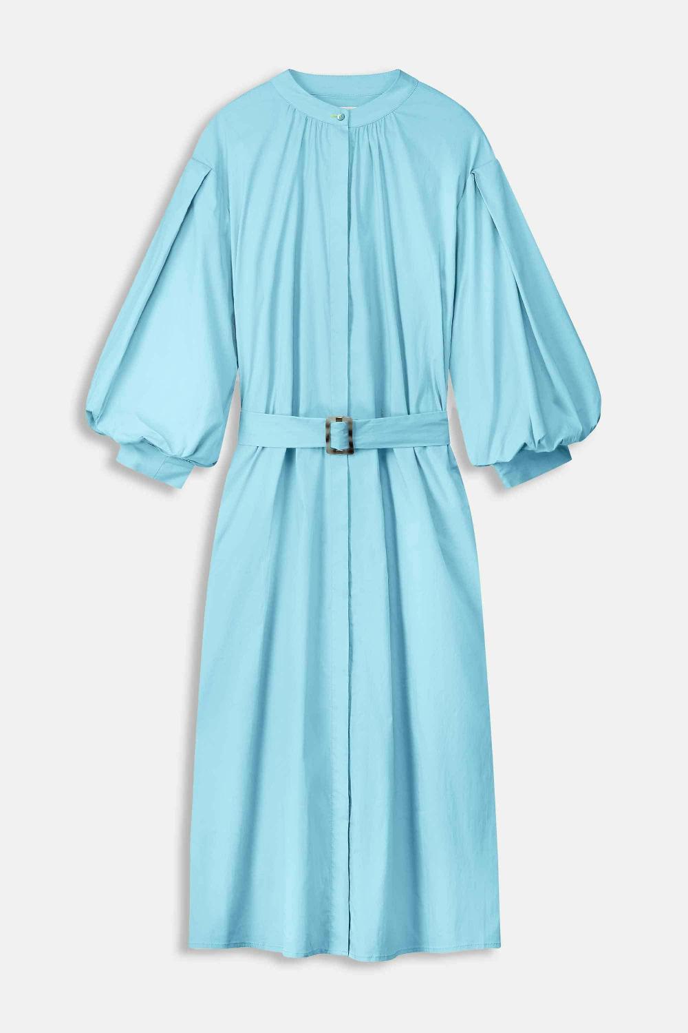 pom amsterdam JURK Poplin Sky Blue