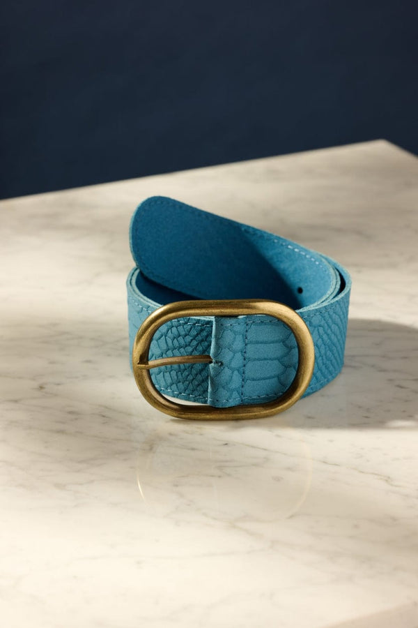Pom Amsterdam RIEM Olivia Suede Sky Blue
