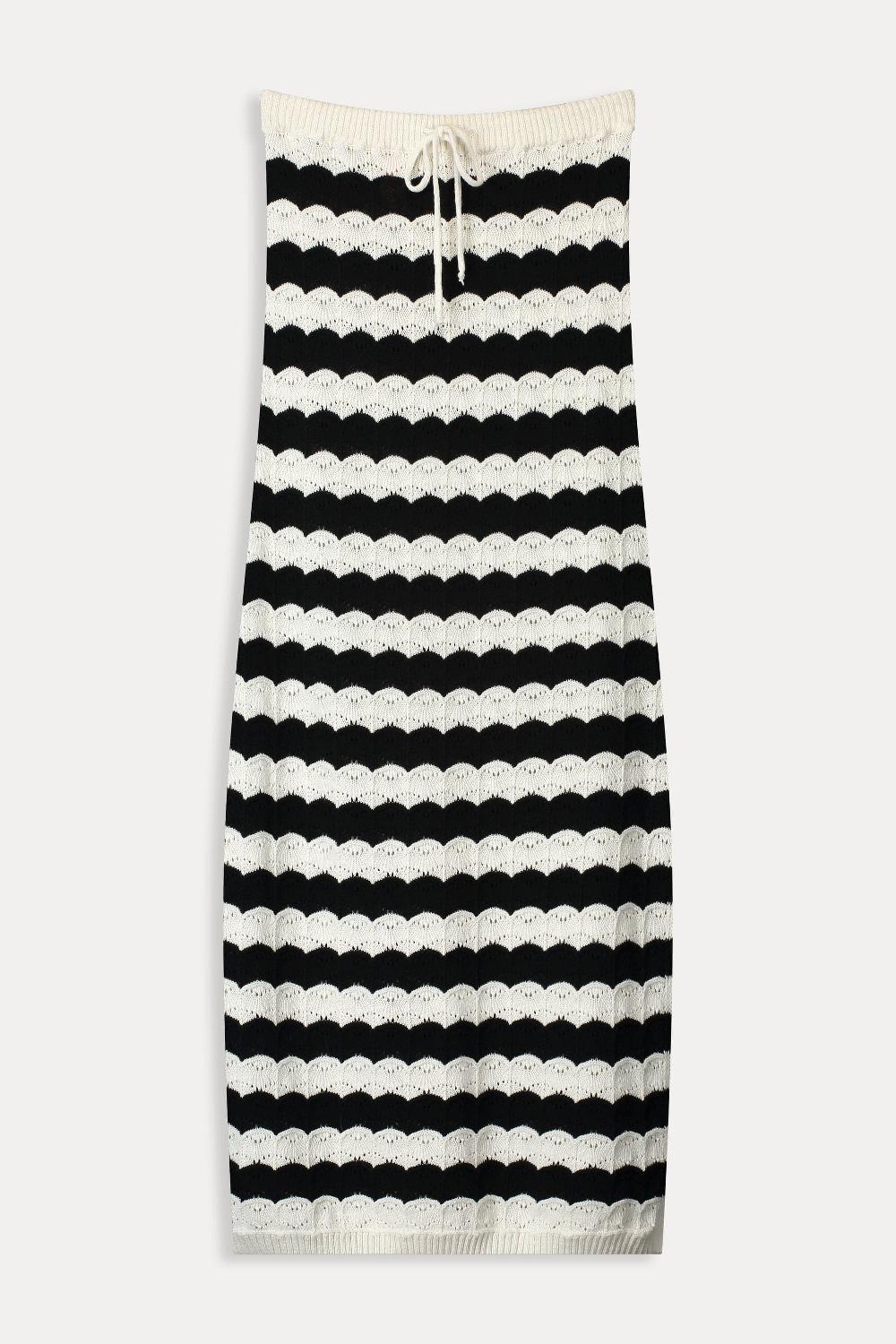 pom amsterdam ROK Crochet Black White