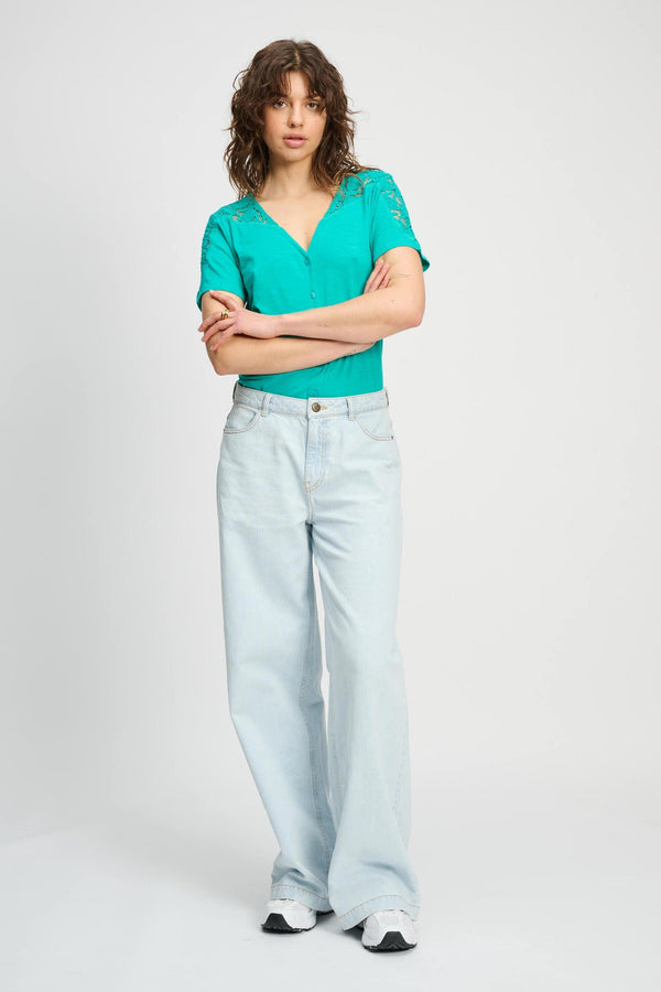 Pom Amsterdam T-SHIRT Ellen Fresh Green