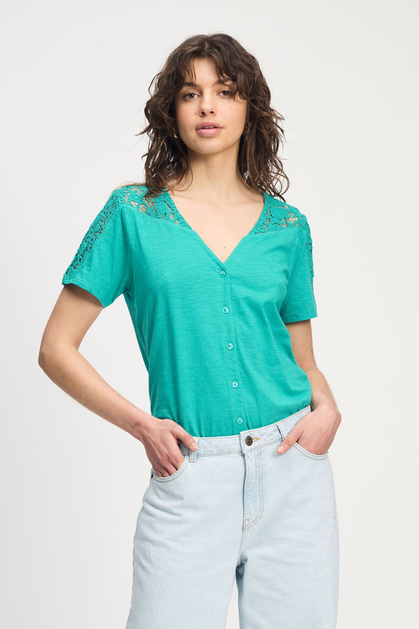 Pom Amsterdam T-SHIRT Ellen Fresh Green