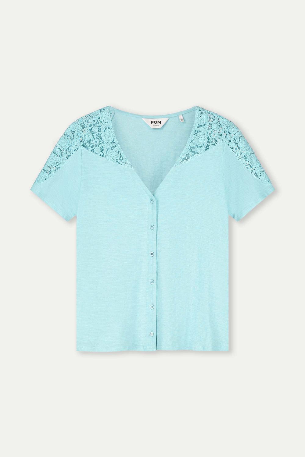 pom amsterdam T-SHIRT Ellen Sky Blue
