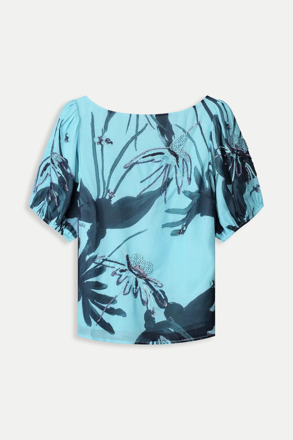pom amsterdam TOP Artisan Blue Sequins