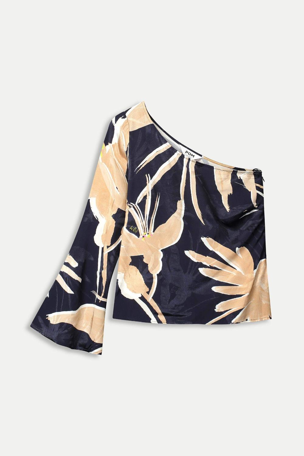 pom amsterdam TOP One Shoulder Artisan Sand