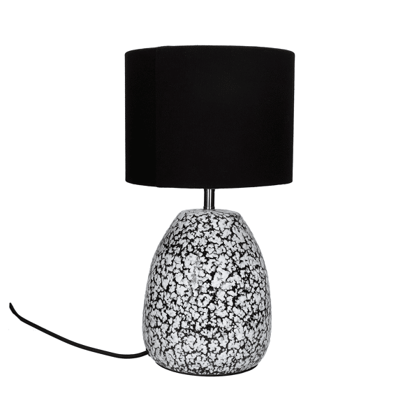 pomax ALFRED - tafellamp - keramiek / linnen - DIA 24 x H 45 cm - grijs