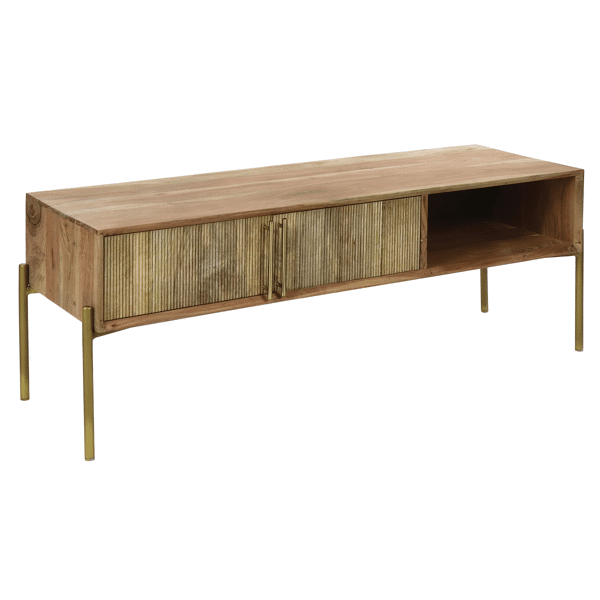 pomax ALFREDO - kast - mango hout - L 120 x W 40 x H 46 cm - naturel